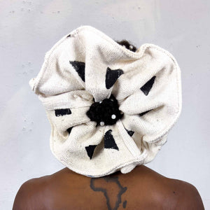 XL Mud Cloth Scrunchie - Black