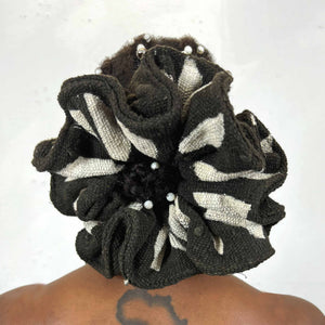 XL Mud Cloth Scrunchie - Black