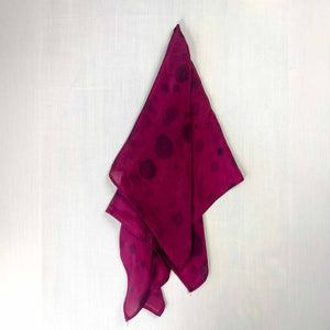 Claret Hand-Painted Silk Scarf