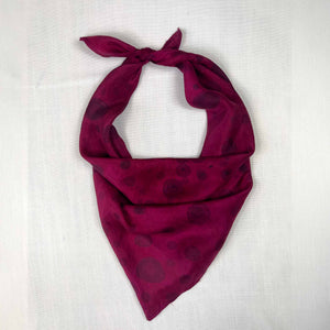 Claret Hand-Painted Silk Bandana