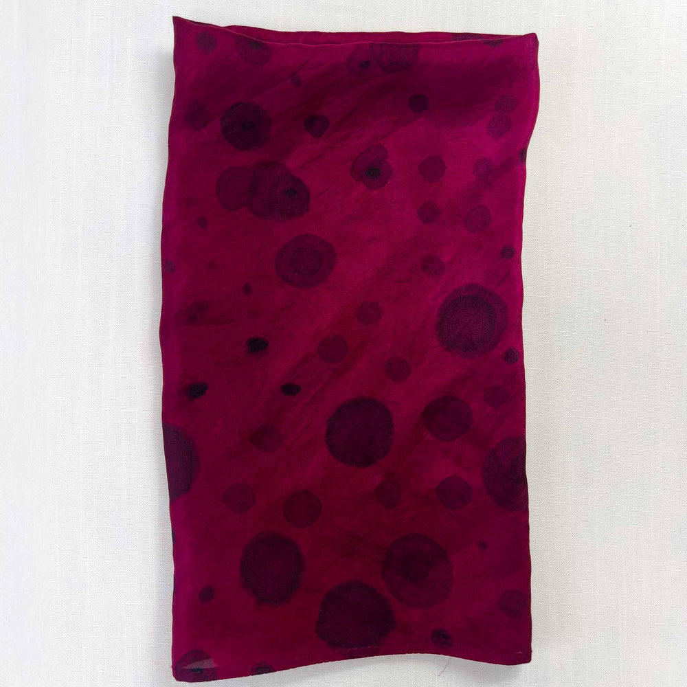 Claret Hand-Painted Silk Scarf