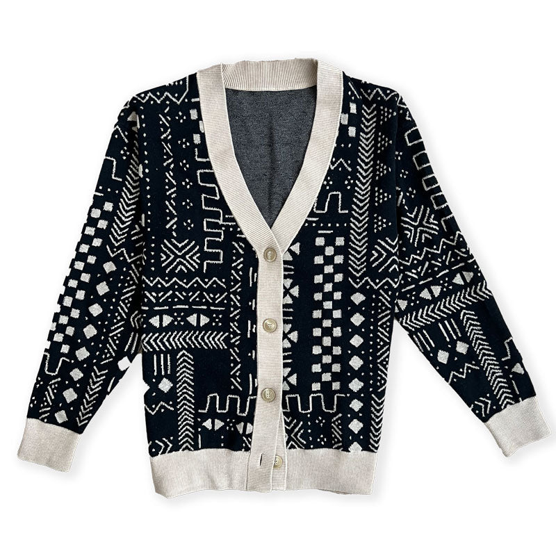 
            
                Load image into Gallery viewer, Mudcloth Knitted Cardigan
            
        
