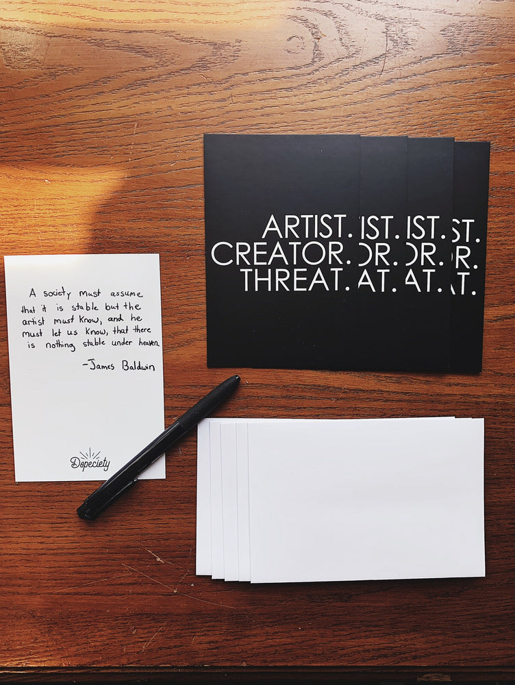 Artist.Creator.Threat. Note Card Pack