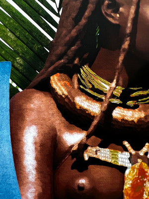 Himba Woman with Myrrh - Gold Foil Print