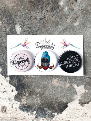 Dopeciety 3 Button Pack