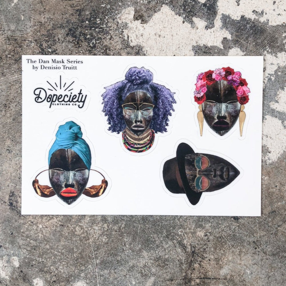 Sticker Mask Sheet Dan Mask Series Sticker Sheet | Dopeciety – Denisio Truitt