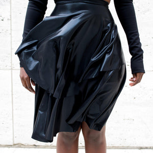 Donna Tiered Liquid Metal Skirt - Dopeciety - 5